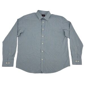 UNTUCKit Roland Shirt Men's XL Blue White Plaid Long Sleeve‎